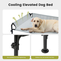 Gardner Pet elevated bed with waterproof surface for outdoor durability.