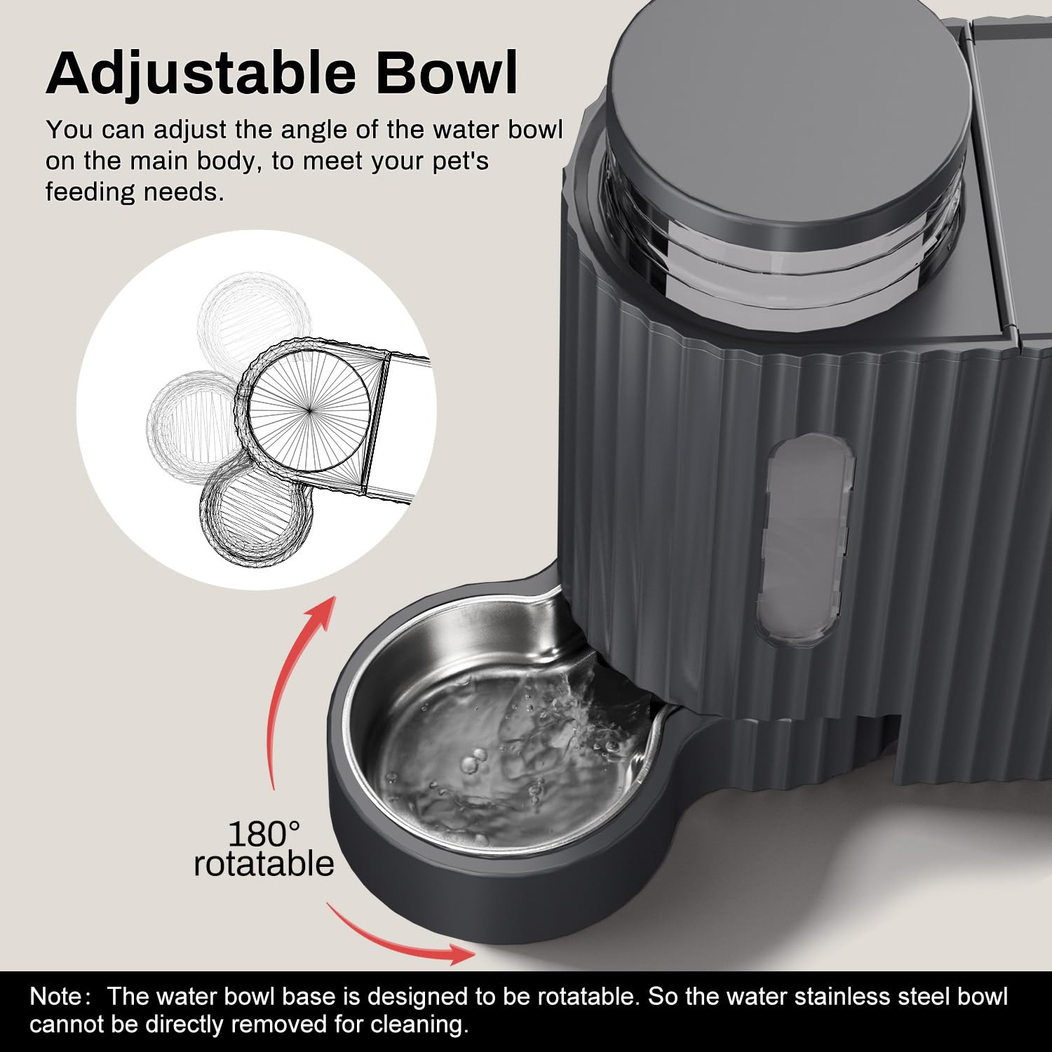 Gardner Pet feeder with anti-jam large outlet—reduces clogs during daily kibble flow.