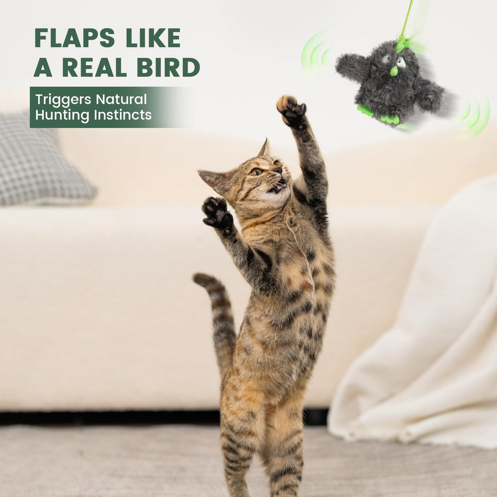 Gardner Pet flapping-bird-chirping sounds simulate prey calls for engagement