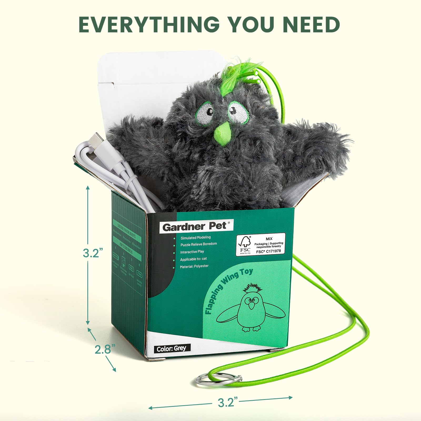 Gardner Pet flapping-bird-new-kitten-welcome aids early adaptation