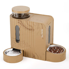 Gardner Pet Gravity Automatic Feeder front view demonstrates hands-free meals during trips.