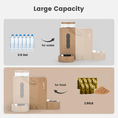 Gardner Pet Gravity Water Dispenser with 180-degree rotating bowl for flexible placement.