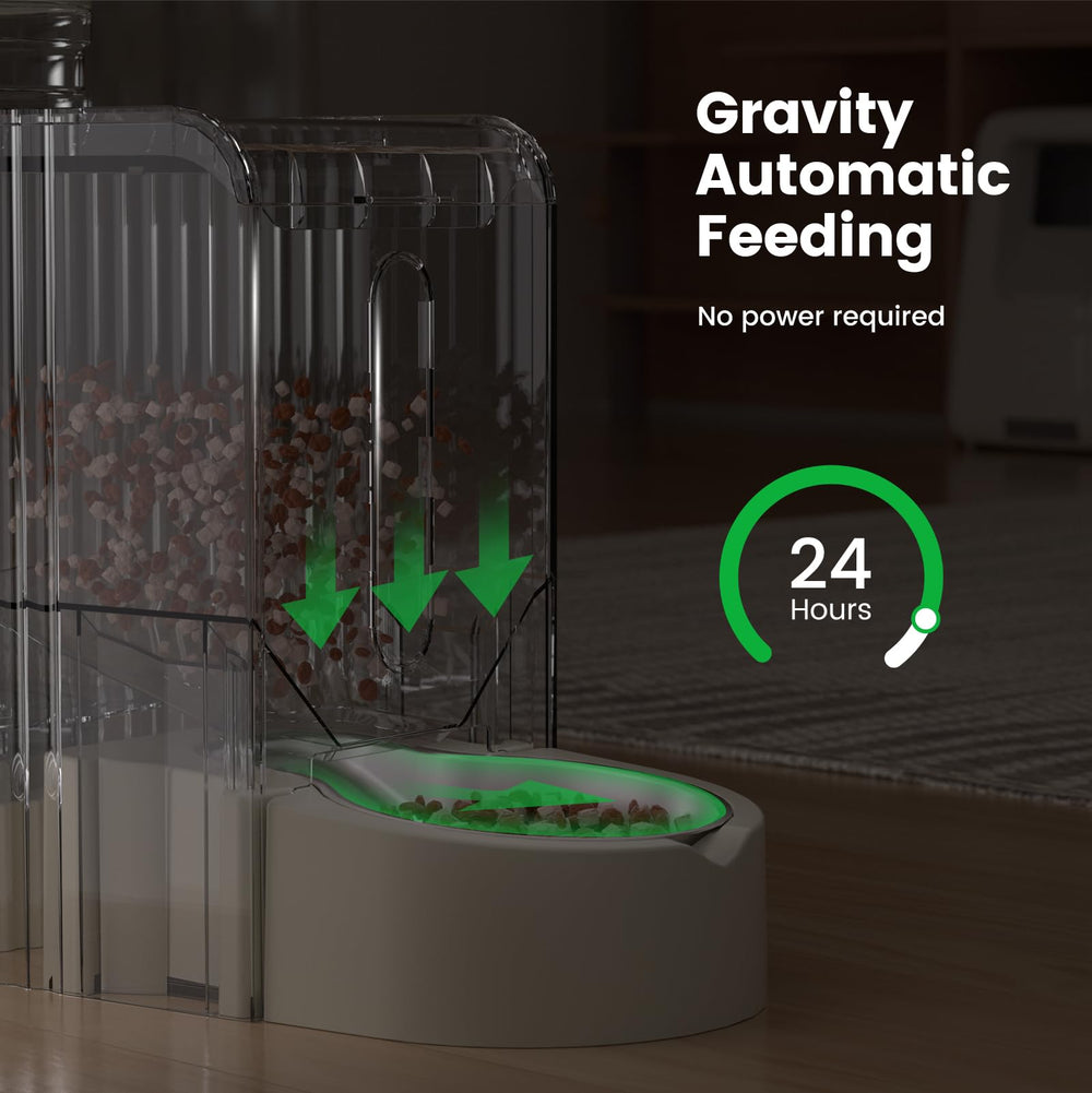 Gardner Pet gravity water dispenser beige 180-degree rotation allows flexible placement