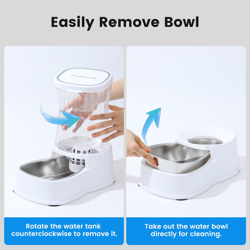 Gardner Pet large-dog-cat water dispenser keeps pets hydrated on the go.
