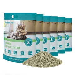 Gardner Pet Natural Tofu Cat Litter pour shows quick cleanup with low-dust formula