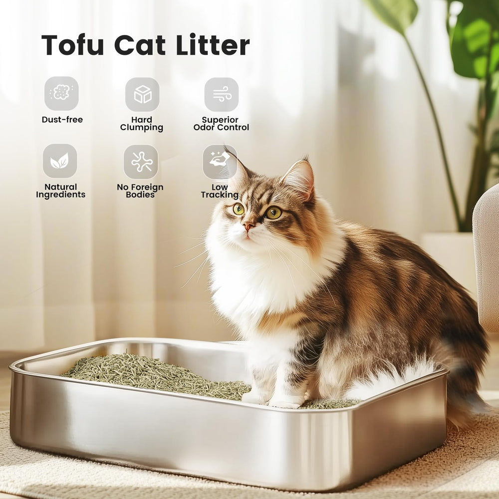 Gardner Pet Natural Tofu Litter dust free formula for cleaner indoor air.