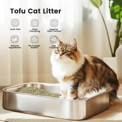 Gardner Pet Natural Tofu Litter dust free formula for cleaner indoor air.