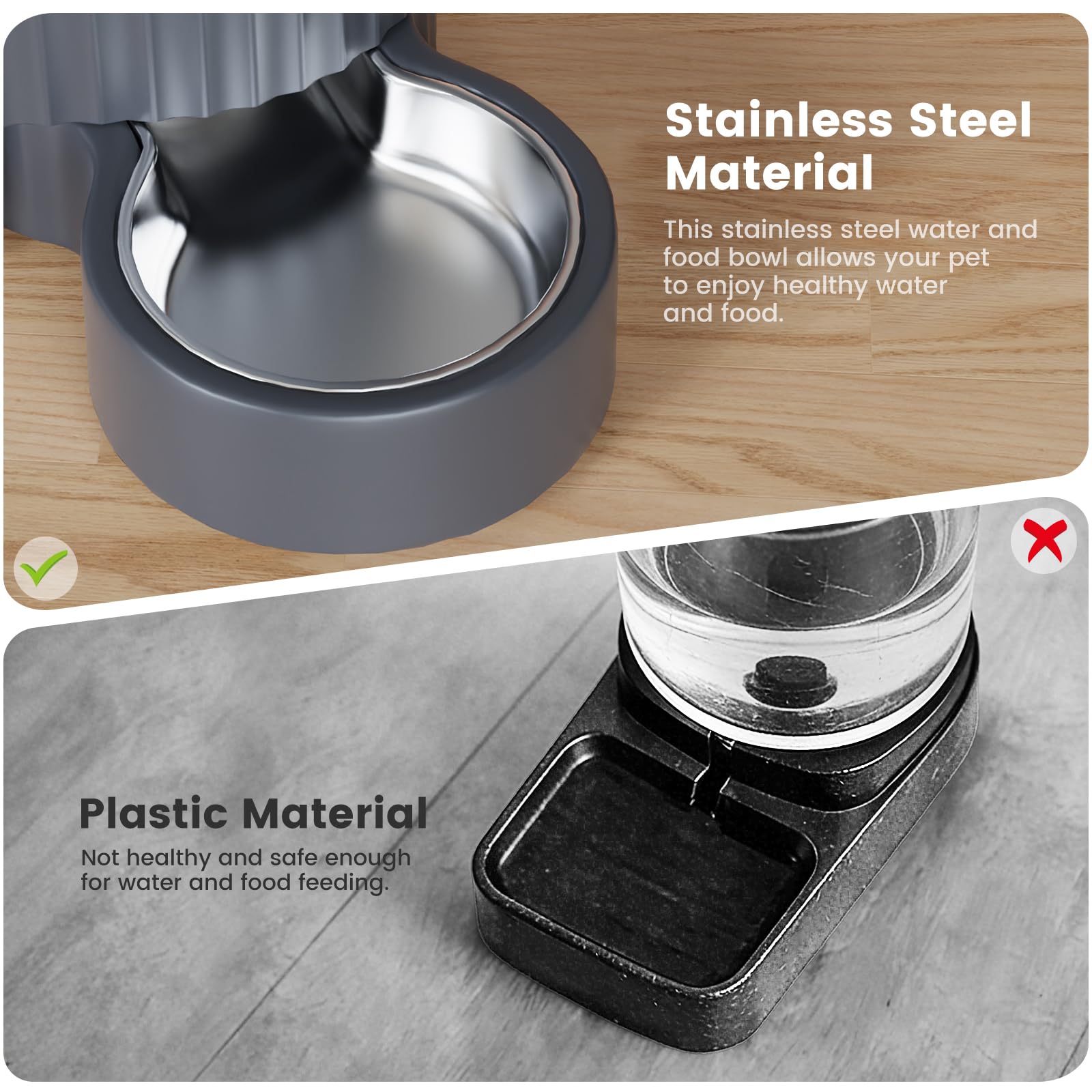 Gardner Pet non-slip base keeps the unit steady.