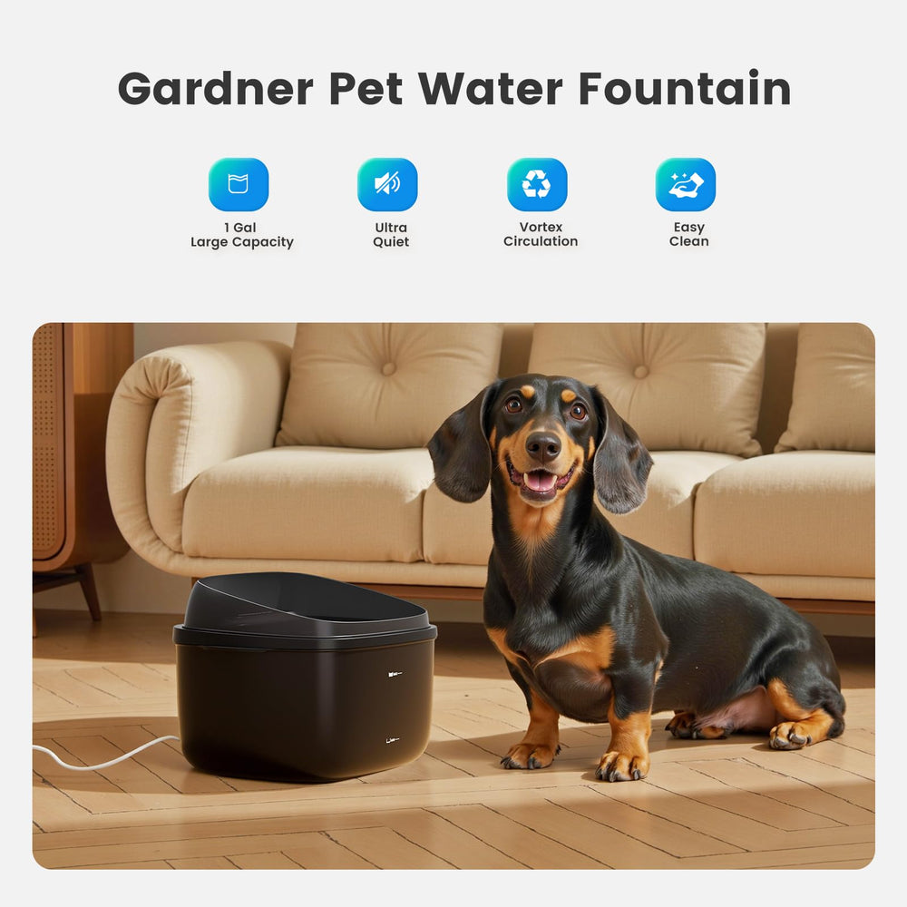 Gardner Pet ultra-quiet pump operates below 30dB for restful nights.