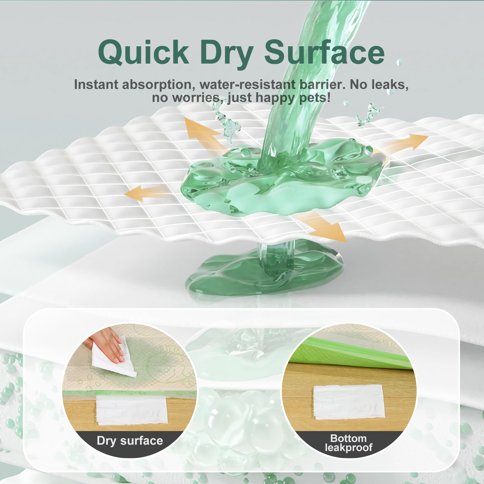 Gardner Pet rapid-absorption-grid quickly wicks urine to keep surfaces dry