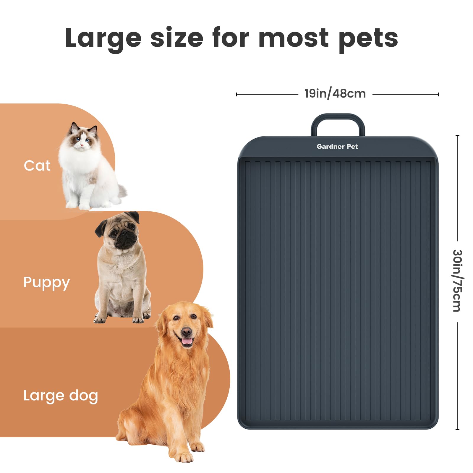 Gardner Pet floor-protection mat catches spills and keeps floors clean