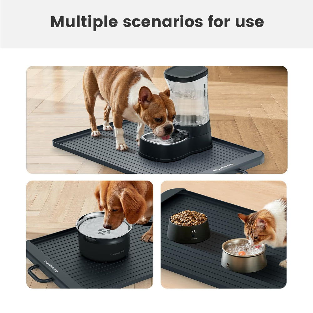 Gardner Pet large 30x19 inch mat fits medium to large bowls