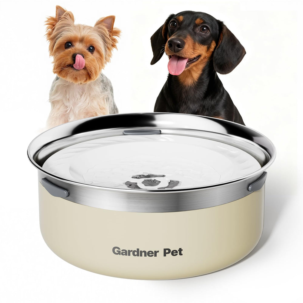 Gardner Pet Slow Water Bowl 2L capacity for steady hydration.