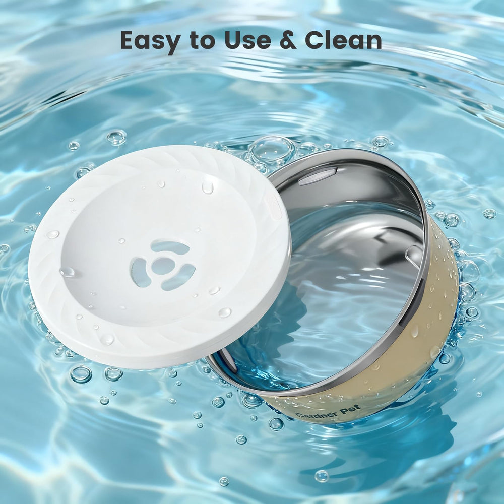 Gardner Pet Slow Water Bowl ideal for medium pets during daily hydration.