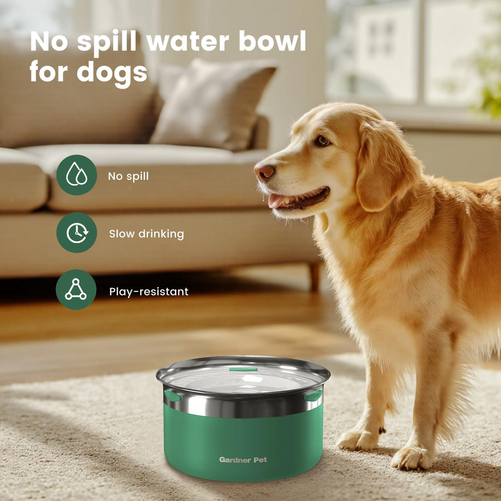 Gardner Pet slow water feeder promotes a comfortable drinking pace