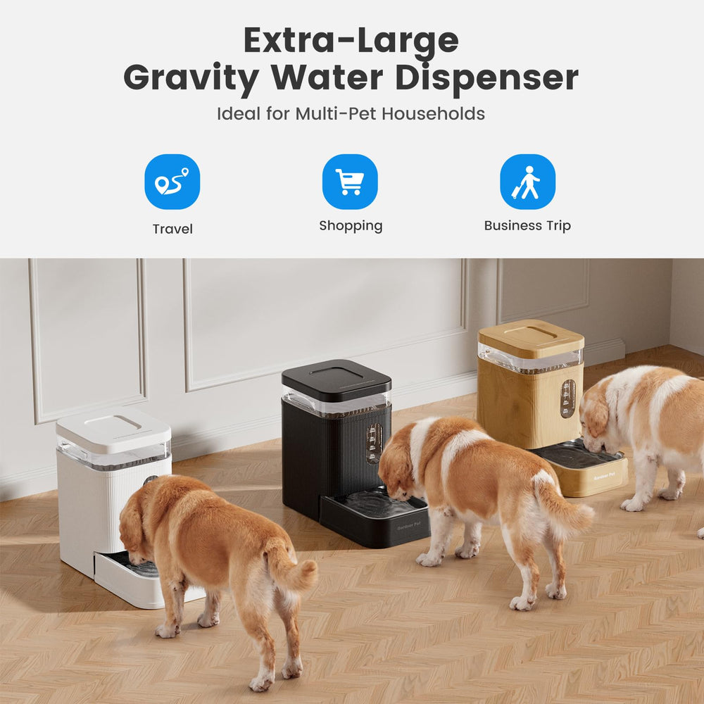Gardner Pet water feeder—silent operation and built-in filtration keep water fresh.