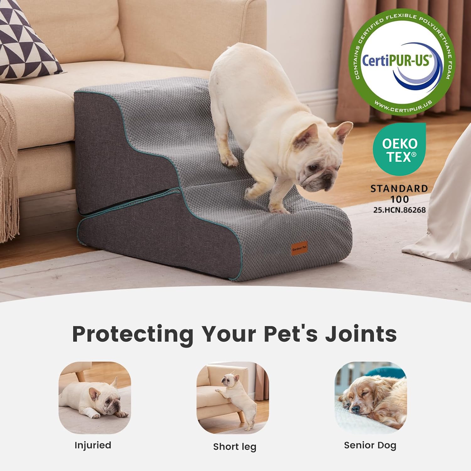 Gardner Pet waterproof removable cover easy to clean after muddy paws