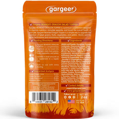 Gargeer Bearded Dragon Topper dusted over greens enhances flavor and meal appeal.