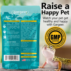 Gargeer Leopard Gecko Food 3oz dry powder packaging ready for mixing