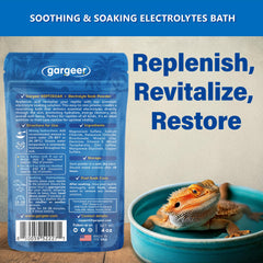 Gargeer ReptiSoak bath setup enabling a gentle recovery soak for hydration and comfort.