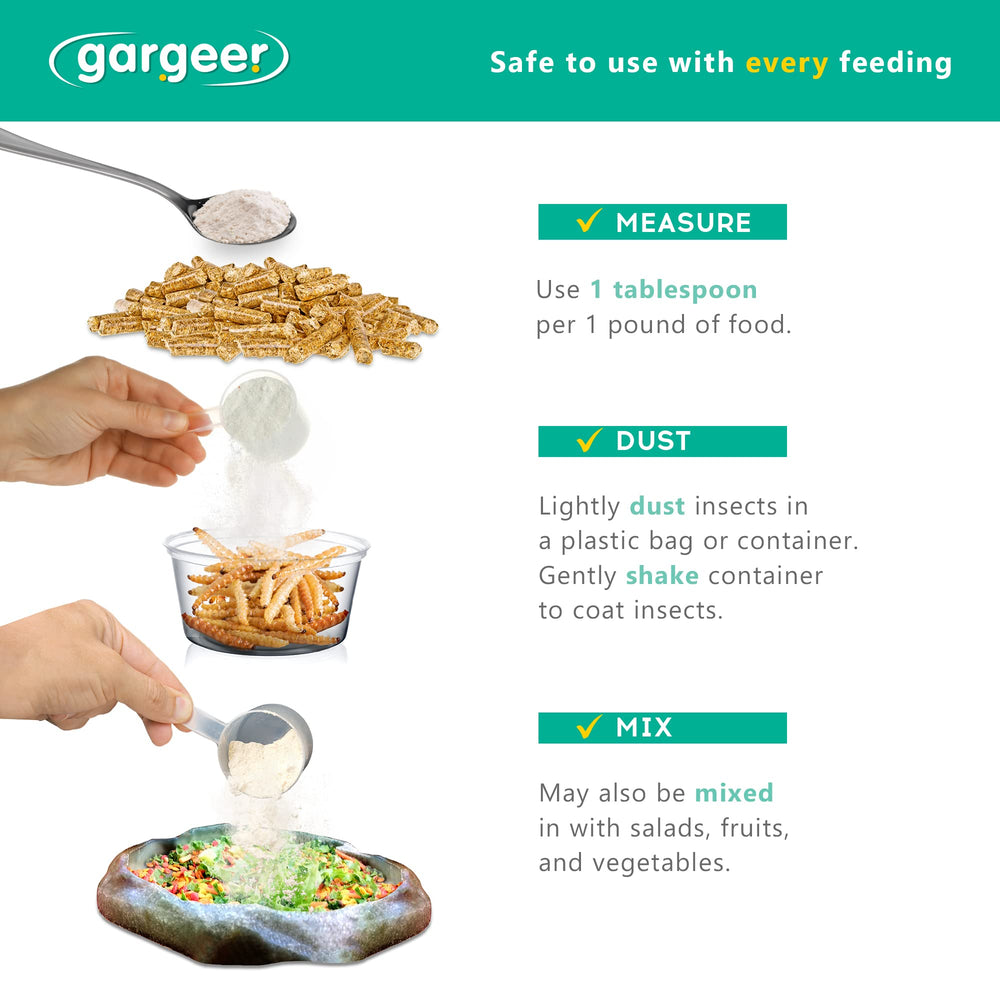 Gargeer USA-made label assuring quality calcium supplement.