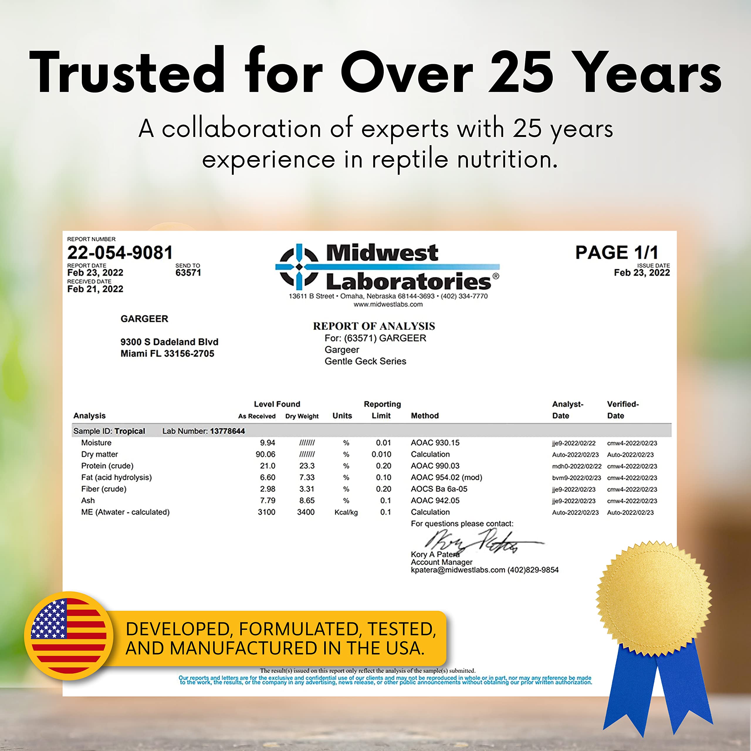 Gargeer USA-made gecko diet ready-to-use scoop enables consistent portioning.