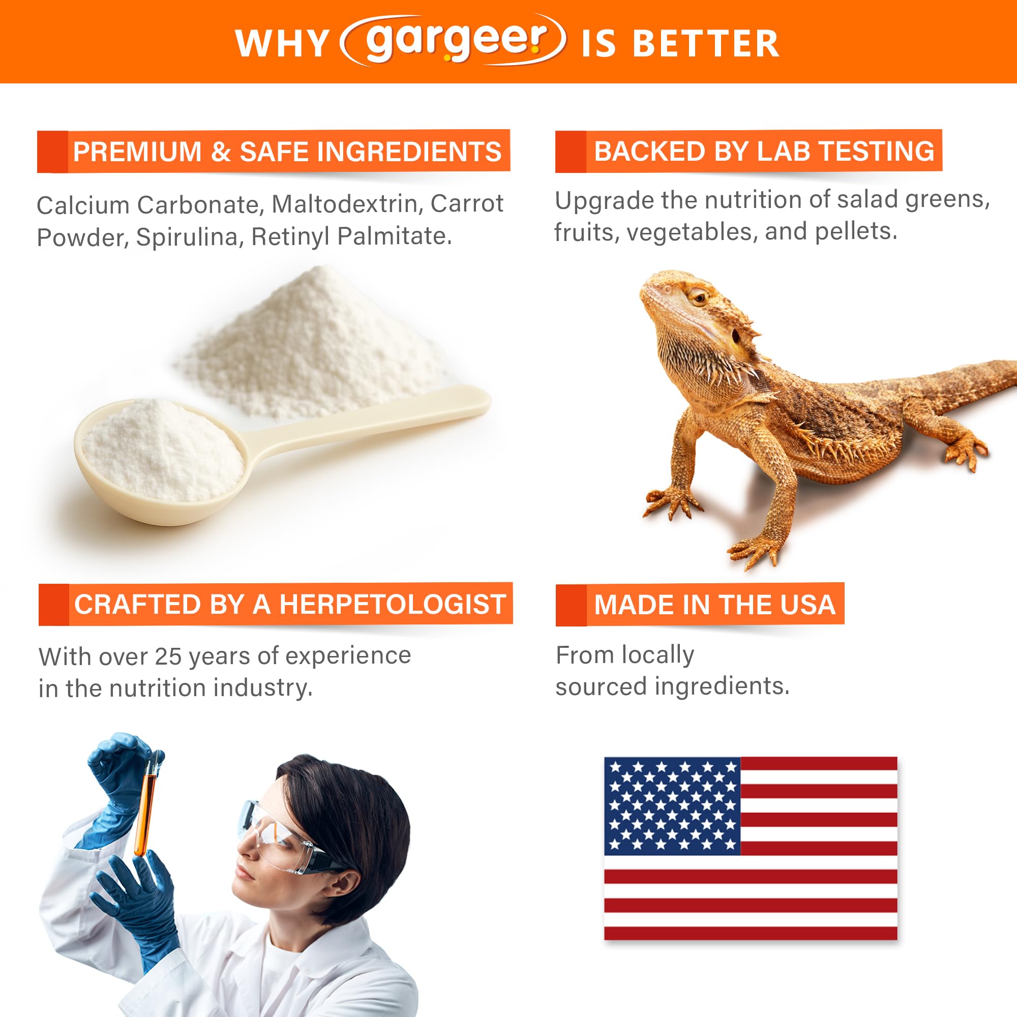 Gargeer Vitamin A Plus salad mix shows effortless integration into reptile meals.