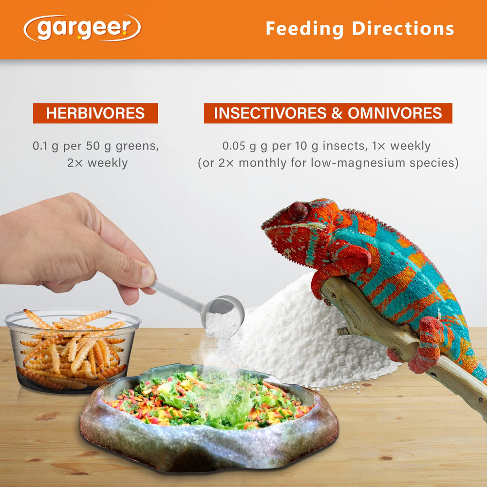 Gargeer Vitamin A Plus shows USA-made packaging and trusted reptile nutrition.