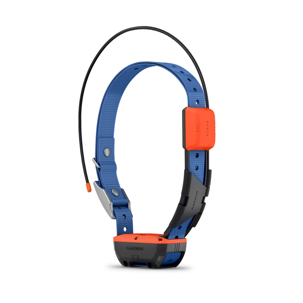 Garmin Alpha T 20 collar front view shows slim design for comfortable tracking.