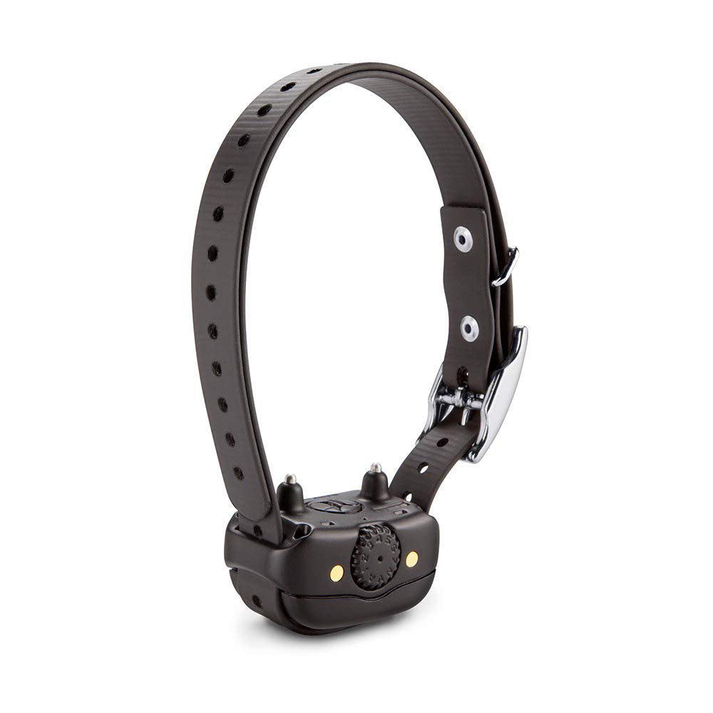 Garmin BarkLimiter Deluxe side view, slim profile for leash-friendly training.