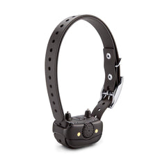 Garmin BarkLimiter Deluxe side view, slim profile for leash-friendly training.