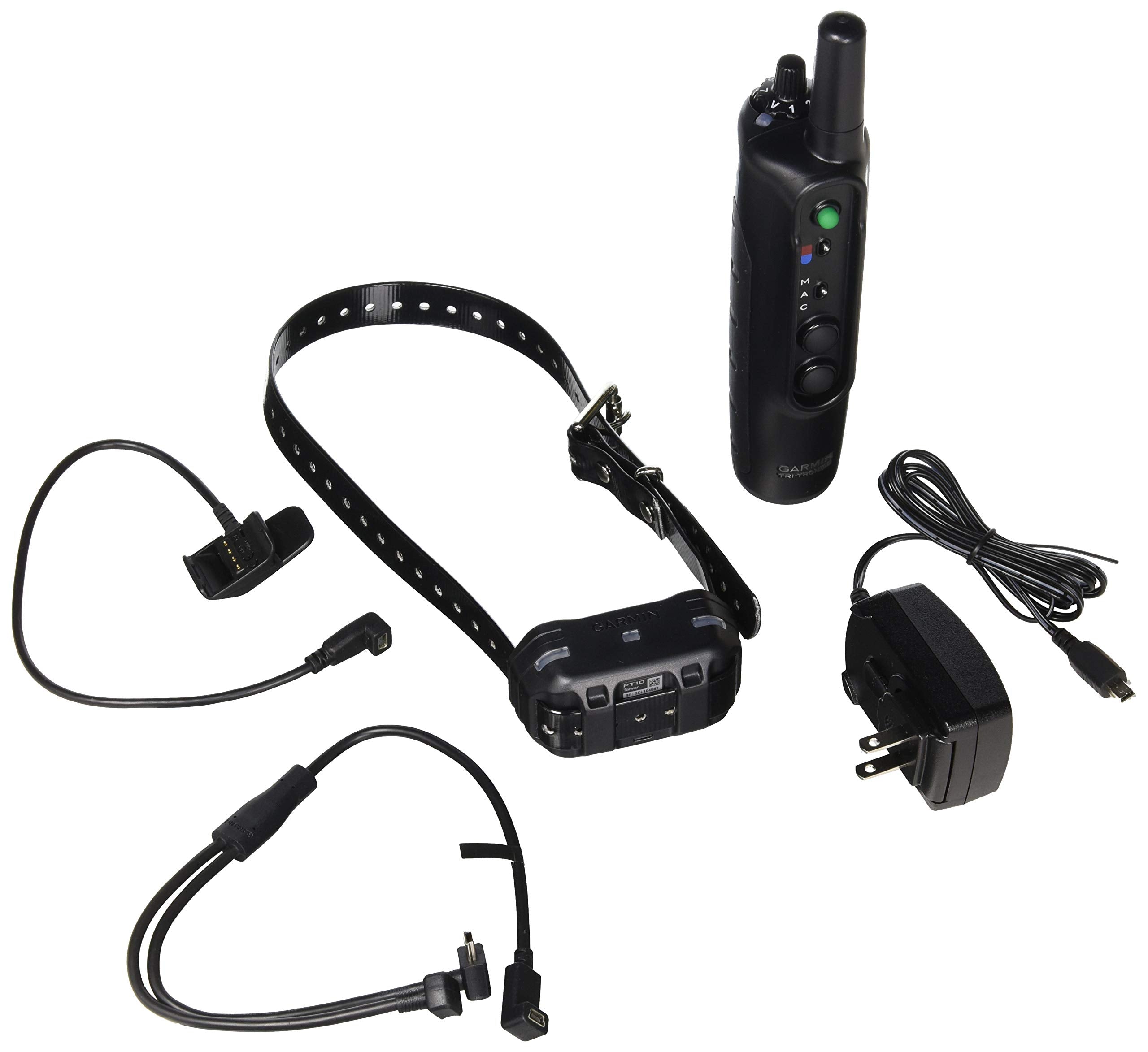Garmin PRO 550 handheld remote for up to 3 dogs improves training control with 21 stimulation levels.