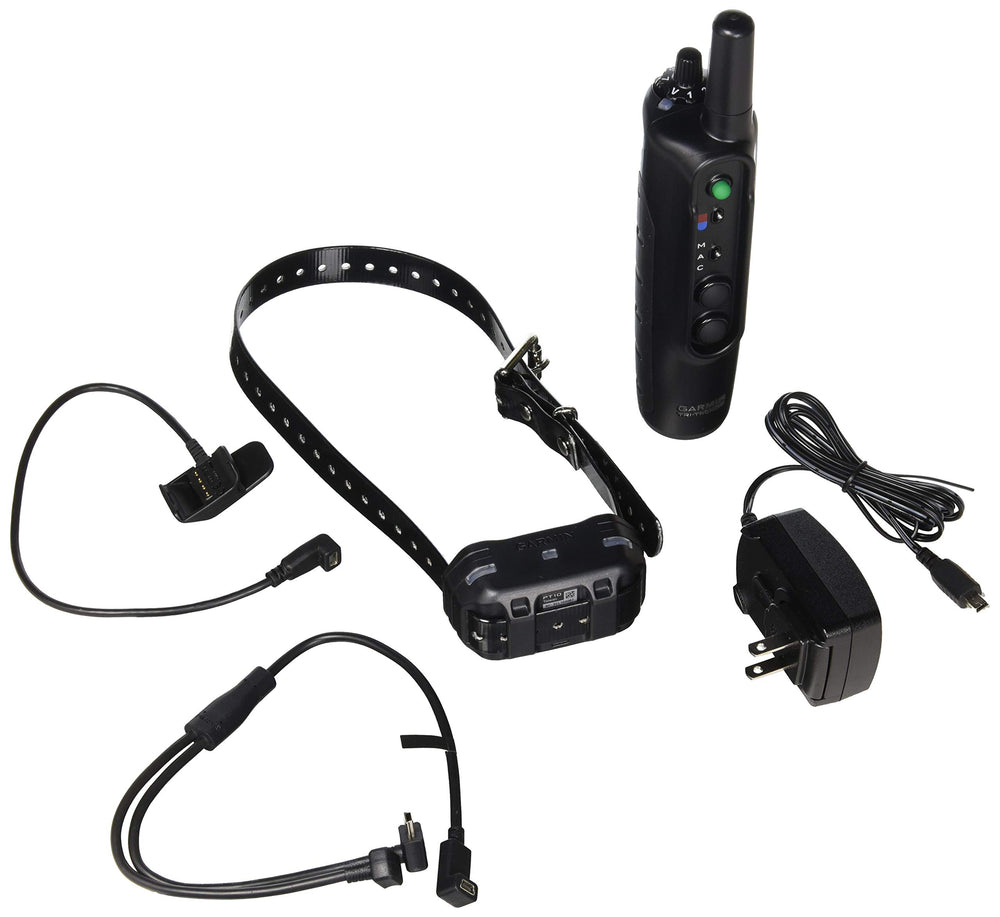 Garmin PRO 550 handheld remote for up to 3 dogs improves training control with 21 stimulation levels.