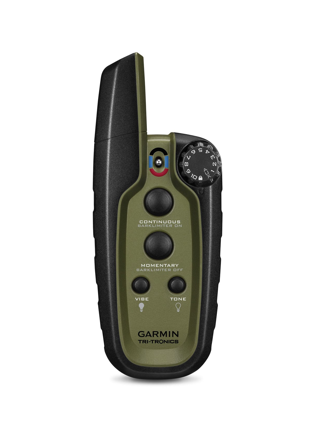 Garmin Sport PRO handheld front view enables one-handed training control.
