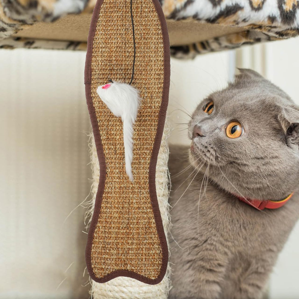 Garneck fish-shaped scratcher with feather detail appealing to cats