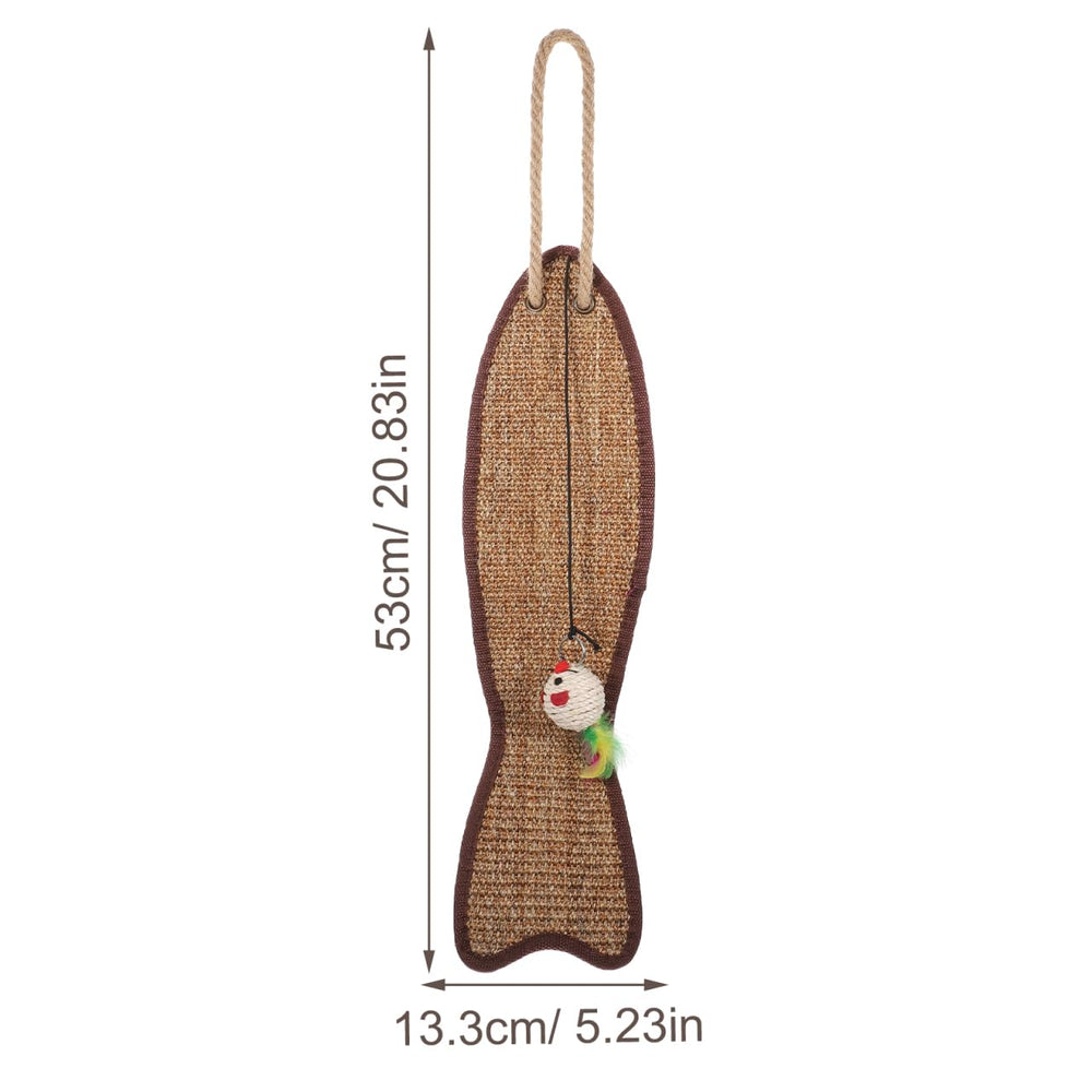 Garneck hanging cat scratcher on a door knob for quick setup
