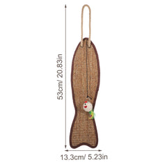 Garneck hanging cat scratcher on a door knob for quick setup