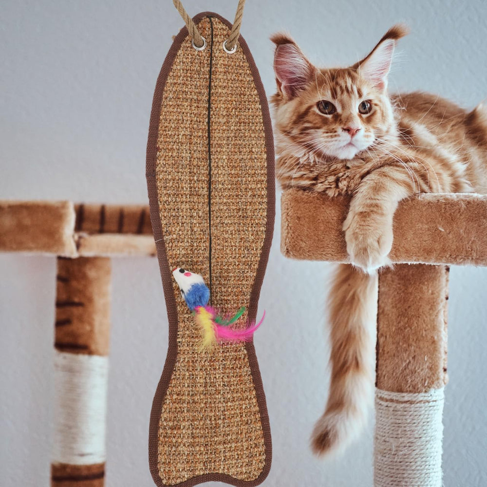 Garneck sisal cat scratch pad closeup showing sturdy texture for claws