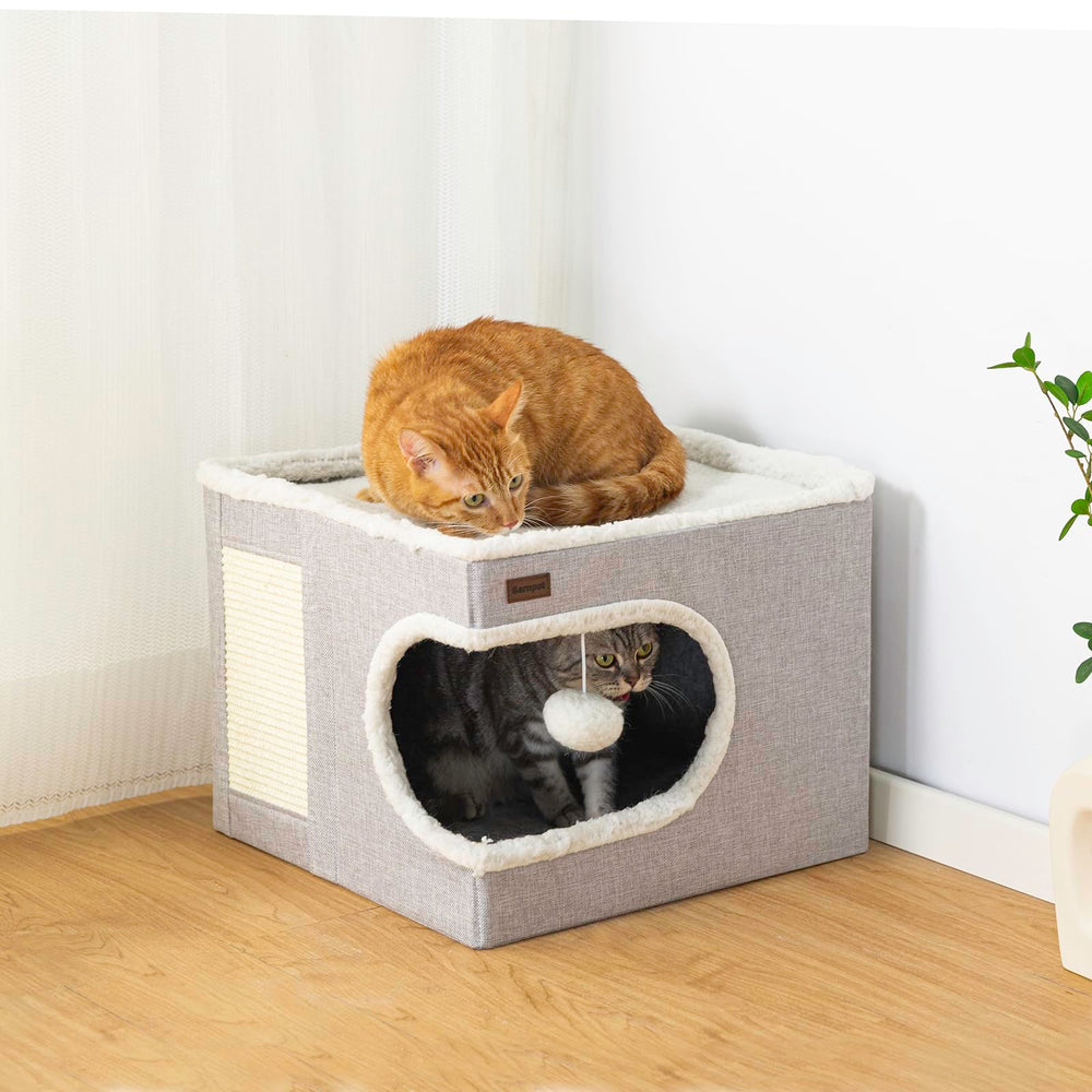 Garnpet cat bed removable cushion cover for easy cleaning.