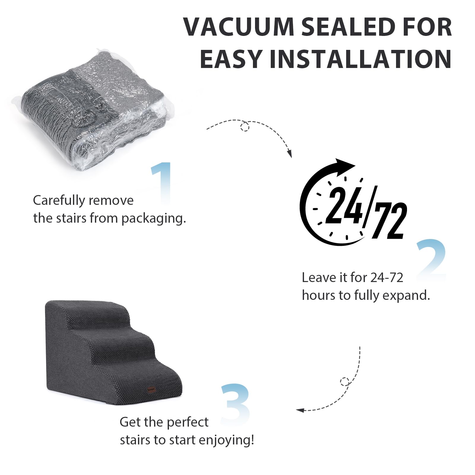 Garnpet dog stairs removable cover is washable for easy cleaning