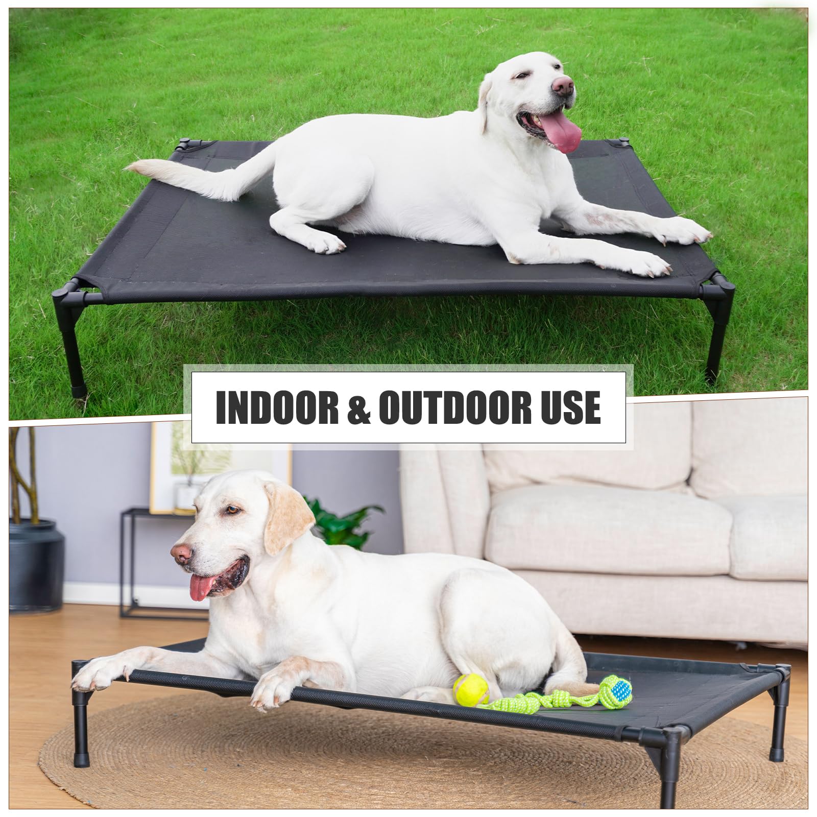 Garnpet supports up to 150 lbs for versatile pet comfort.