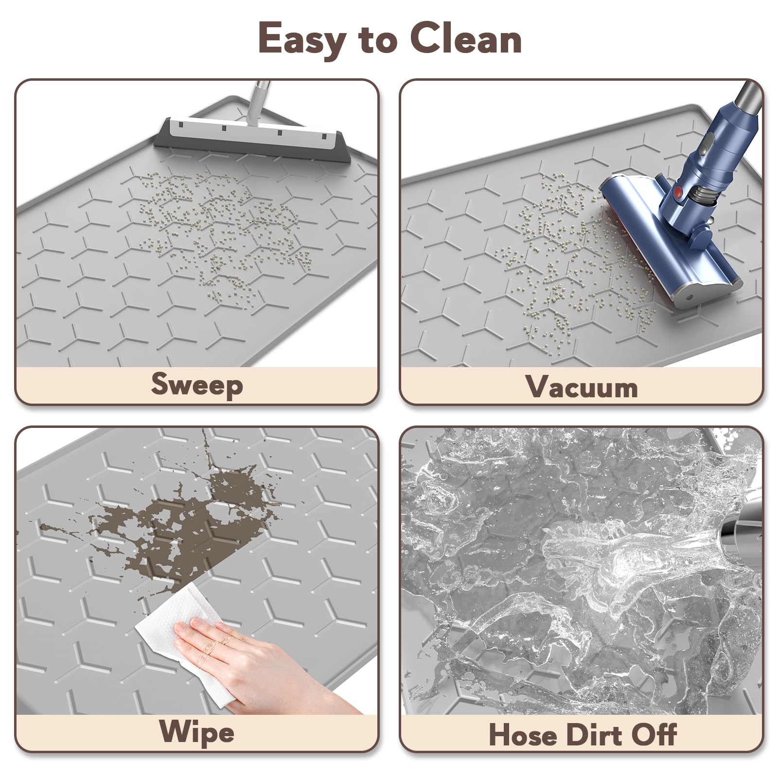 Garoopion cat litter mat easy-clean surface for quick maintenance
