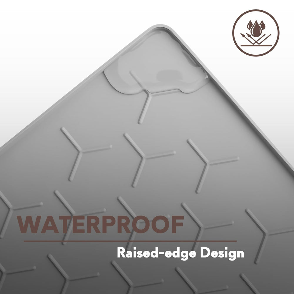 Garoopion cat litter mat light gray color complements home decor