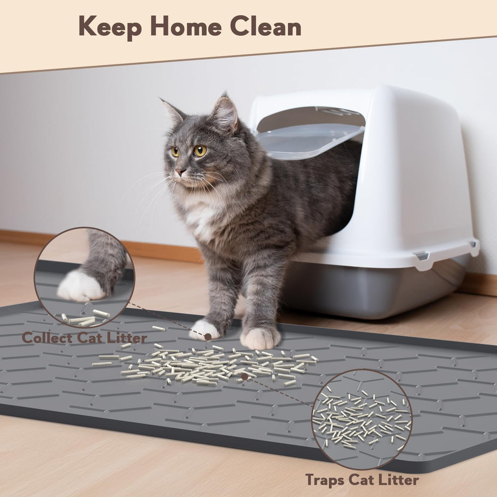 Garoopion cat litter mat paw-friendly surface keeps cats comfortable