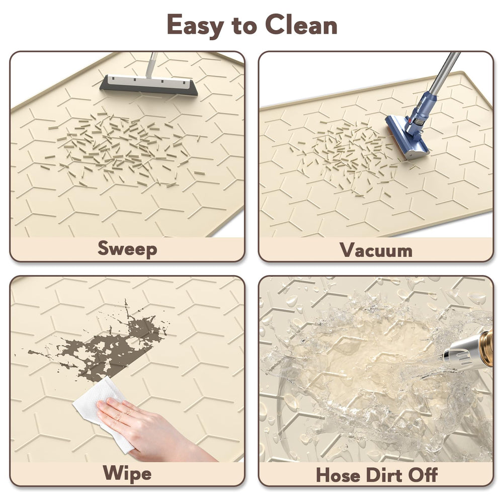 Garoopion silicone cat litter mat paw-friendly surface supports comfy steps.