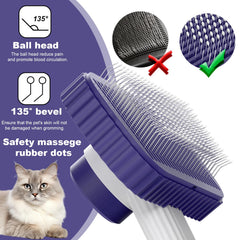 Garstor Cat Brush pins closeup with rounded tips for skin-safe grooming