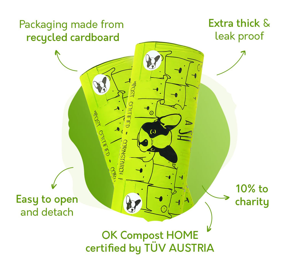 G.A.S dog poop bags easy tear open design for quick use