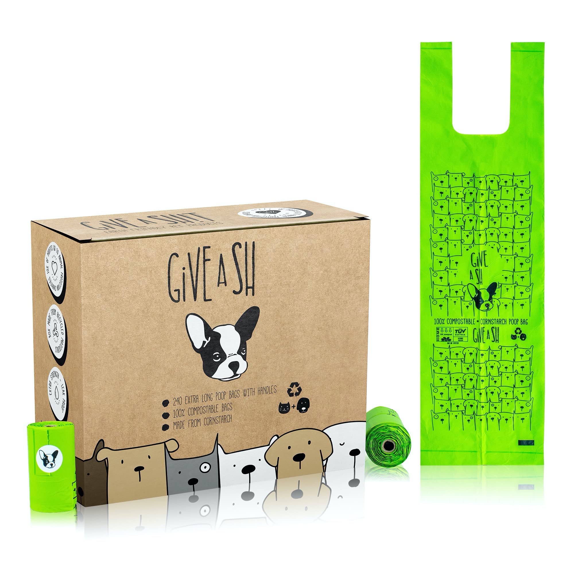 G.A.S plant-based poop bags on a roll demonstrate leakproof odor control during walks.