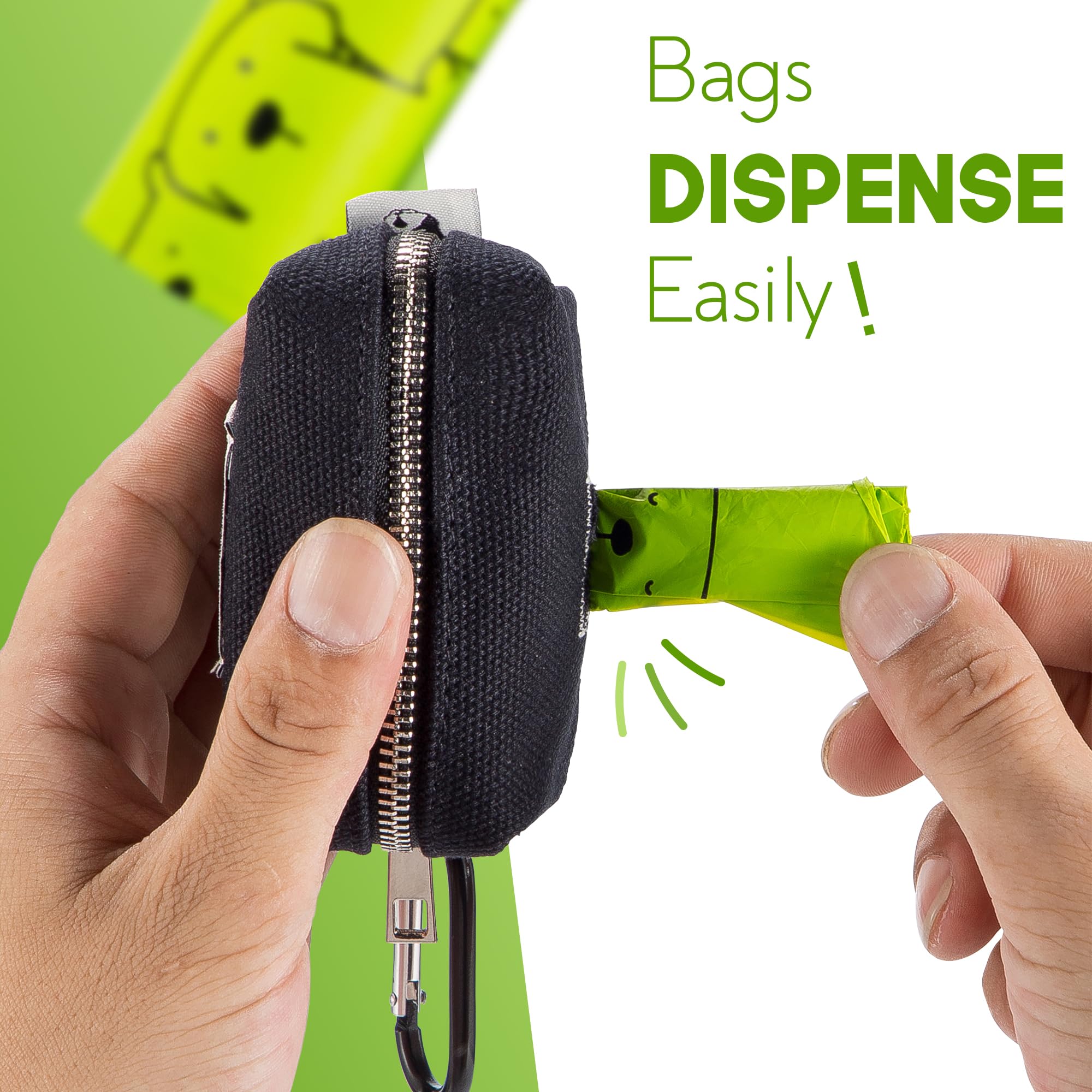 G.A.S strong zipper ensures reliable bag dispensing during busy walks.