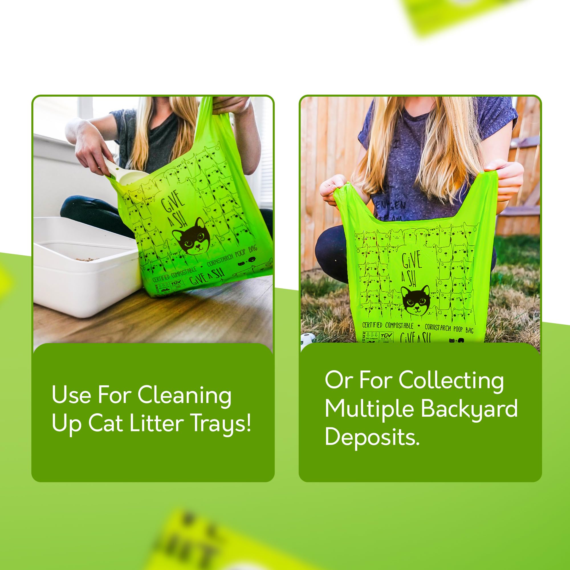 G.A.S XL cat litter bags open pack reveals extra-large capacity for big litter tray messes.